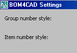 BOM4CAD 2007 - Automatic numbering