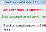 Coal Extinction Calculator