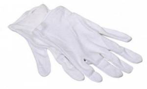 Gants blancs en coton