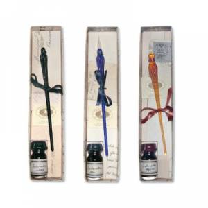 Coffret Plume en Verre