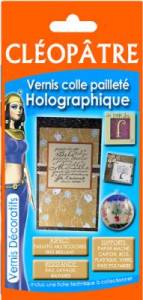 Vernis colle pailleté holographique